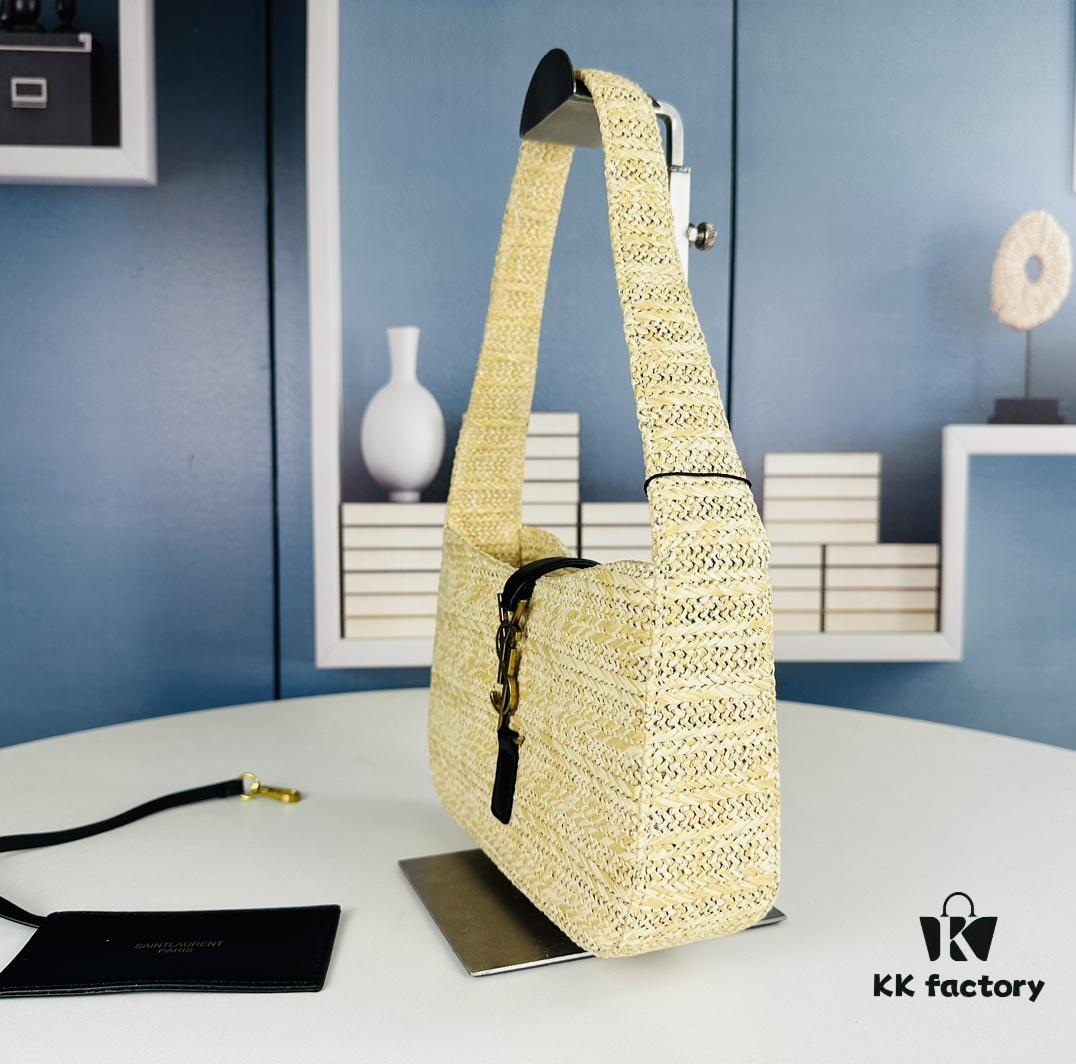 6930ca516e68136f4d9b0165 New Bestseller YSL Le 5 à 7 Raffia Mini Shoulder Bag
