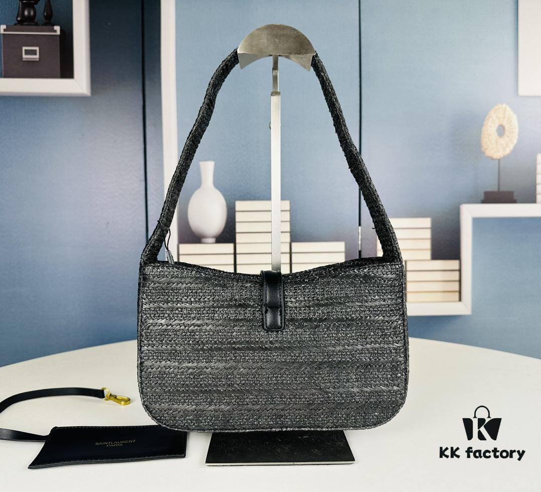 6930ca576e68136f4d9b016d New Bestseller YSL Le 5 à 7 Raffia Mini Shoulder Bag
