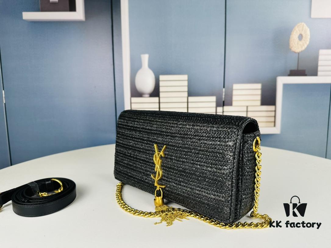 6930ca706e68136f4d9b019d Bestseller YSL New Raffia Woven Tassel Bag! Summer Beach Joy