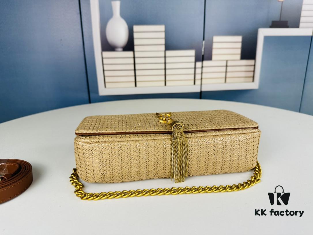 6930ca716e68136f4d9b019f Bestseller YSL New Raffia Woven Tassel Bag! Summer Beach Joy