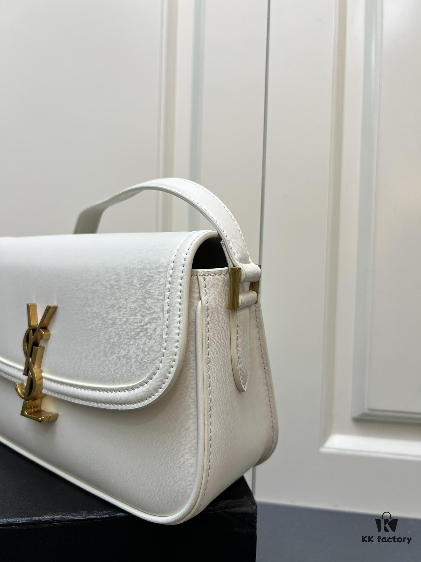 6930ca9b6e68136f4d9b01e9 YSL Le Cassandra Box Leather Handbag – The Latest 'Tofu Bag' in Soft Lambskin, Adjustable Strap, Vintage-inspired Style