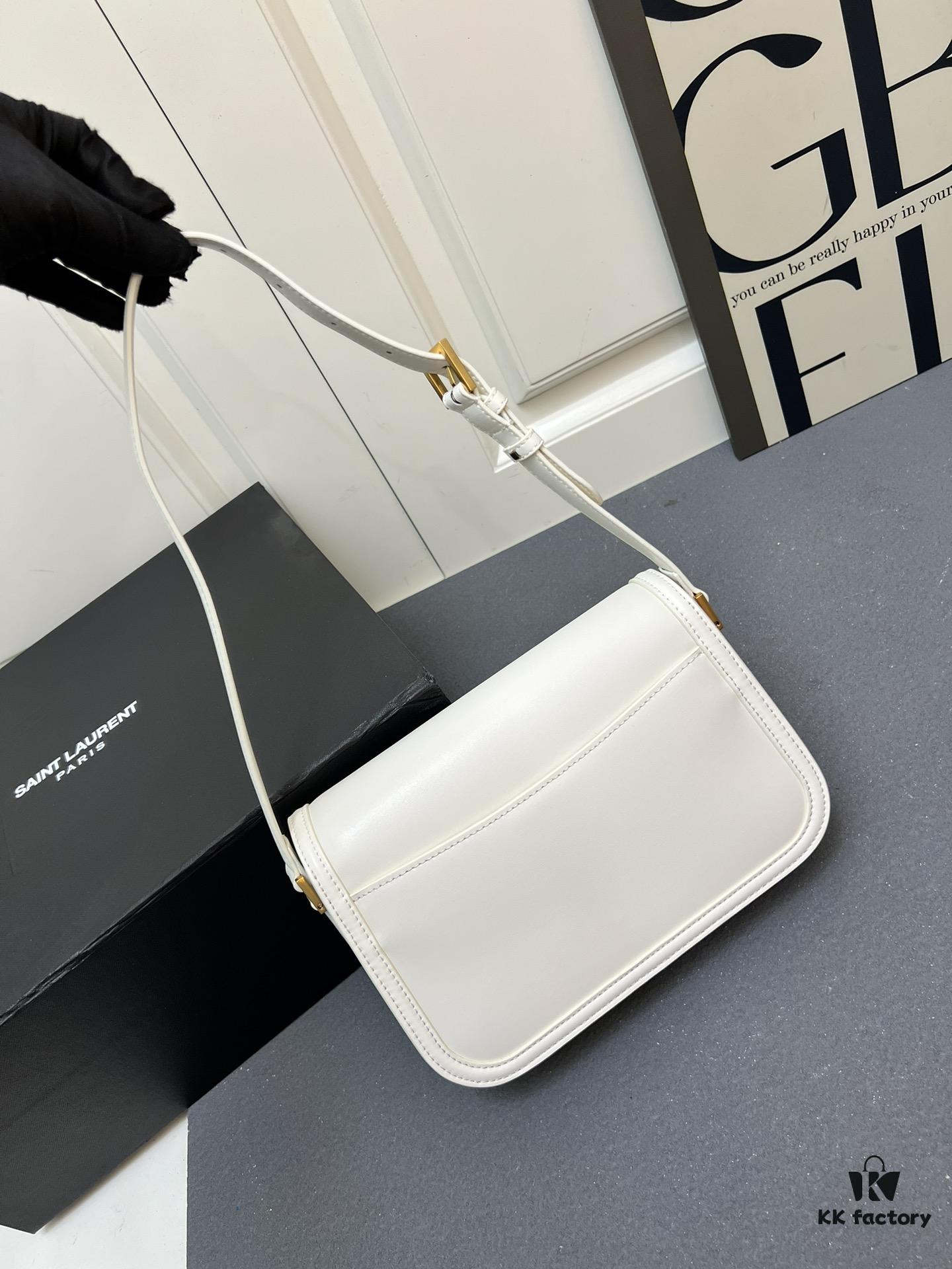 6930cab66e68136f4d9b0208 YSL Le Cassandra Box Leather Handbag – The Latest 'Tofu Bag' in Soft Lambskin, Adjustable Strap, Vintage-inspired Style