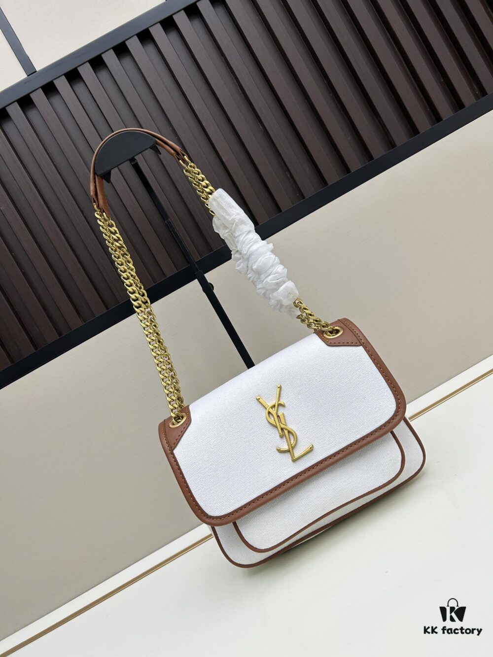 6930cabb6e68136f4d9b0211 New Arrival Small YSL Niki Bag with Box – Latest Linen-Blend Crossbody Shoulder Bag