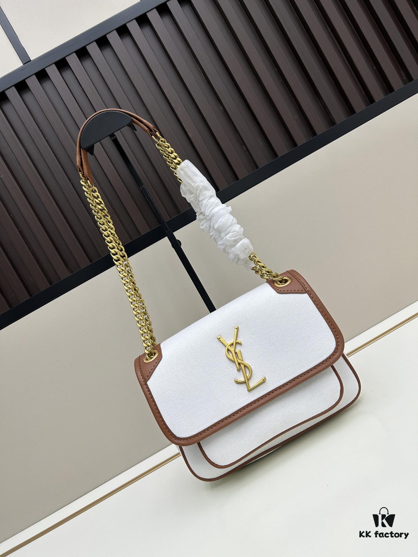 6930cabb6e68136f4d9b0211 New Arrival Small YSL Niki Bag with Box – Latest Linen-Blend Crossbody Shoulder Bag