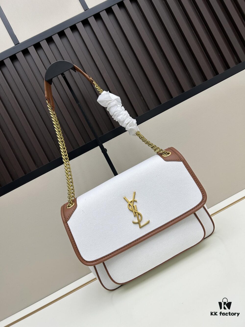 6930cabc6e68136f4d9b0212 New Large YSL Niki Linen-Style Crossbody Bag Shoulder Bag with Box