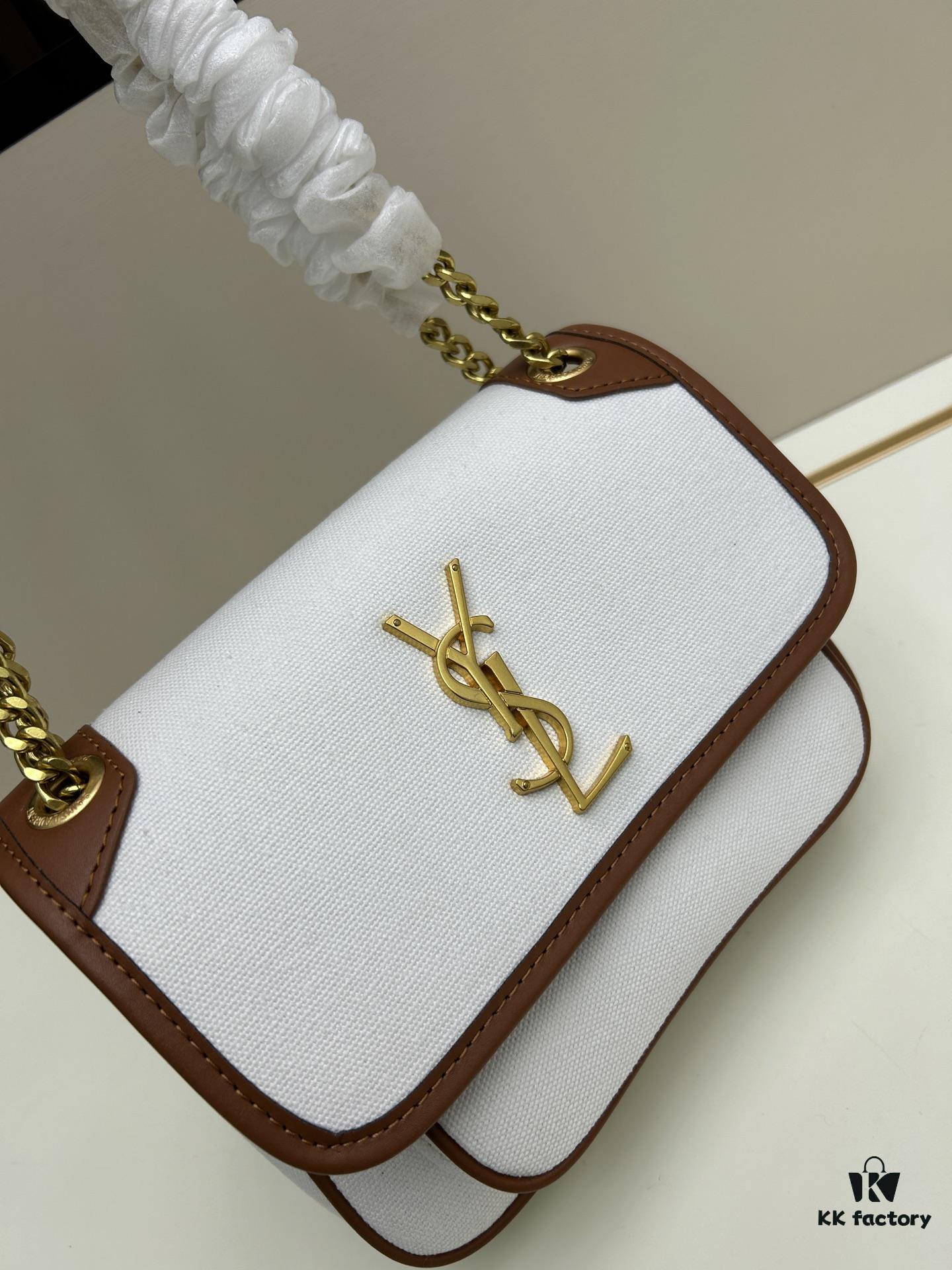 6930cabe6e68136f4d9b0215 New Arrival Small YSL Niki Bag with Box – Latest Linen-Blend Crossbody Shoulder Bag