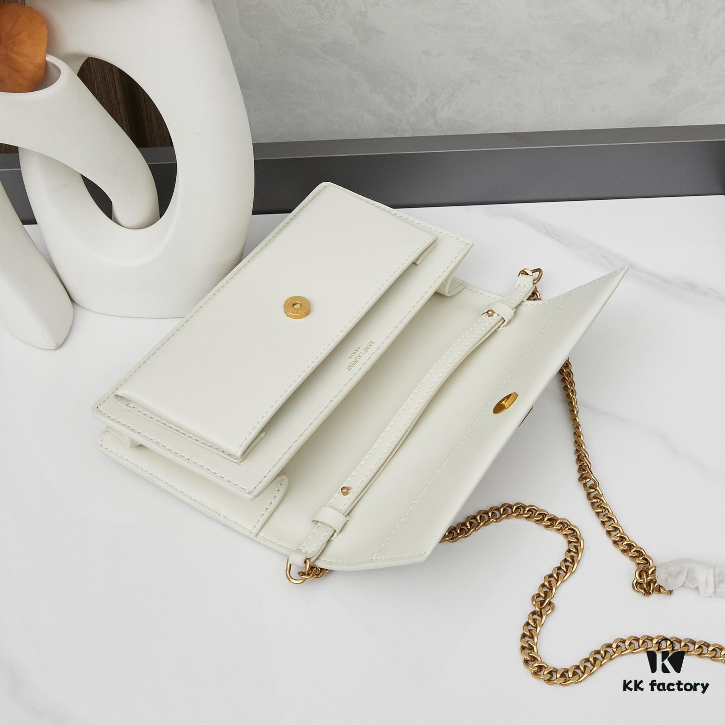 6930cae16e68136f4d9b025b New YSL Classic Chain Bag with Box | Timeless Elegance in Black Leather