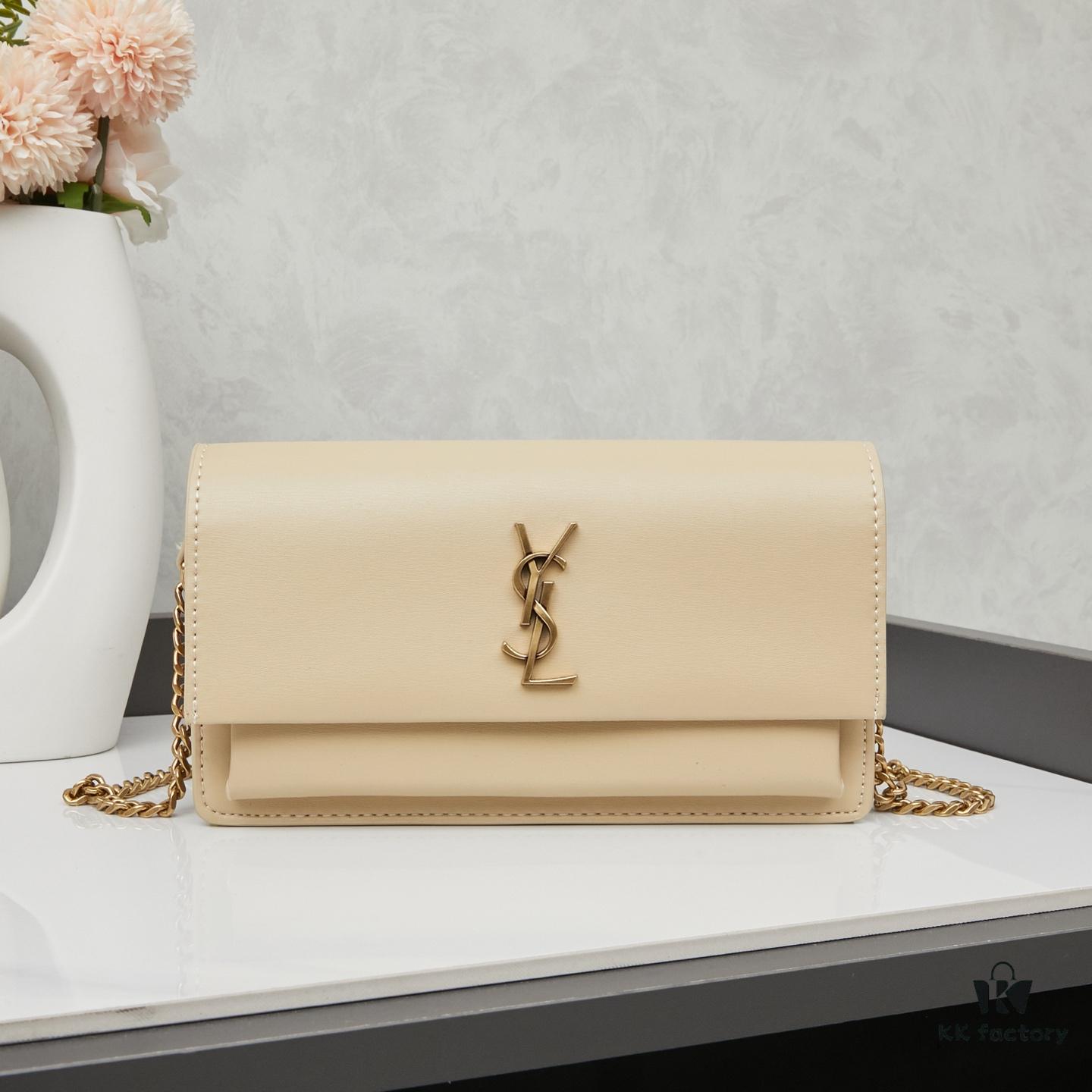6930cae16e68136f4d9b025e New YSL Classic Chain Bag with Box | Timeless Elegance in Black Leather