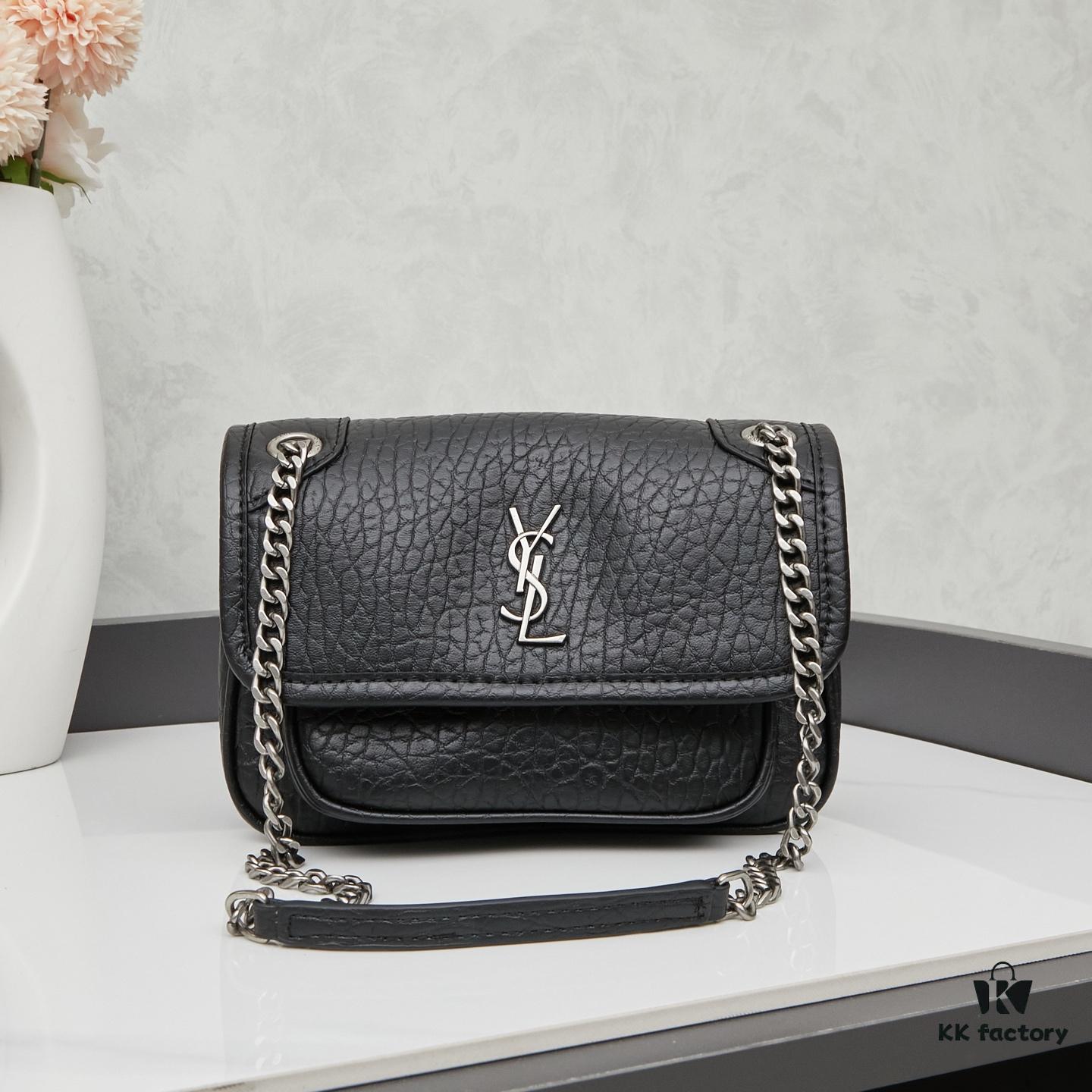 6930cafb6e68136f4d9b028a New Arrival with Box 💰 YSL Saint Laurent Niki Grainy Leather Mini Shoulder Bag