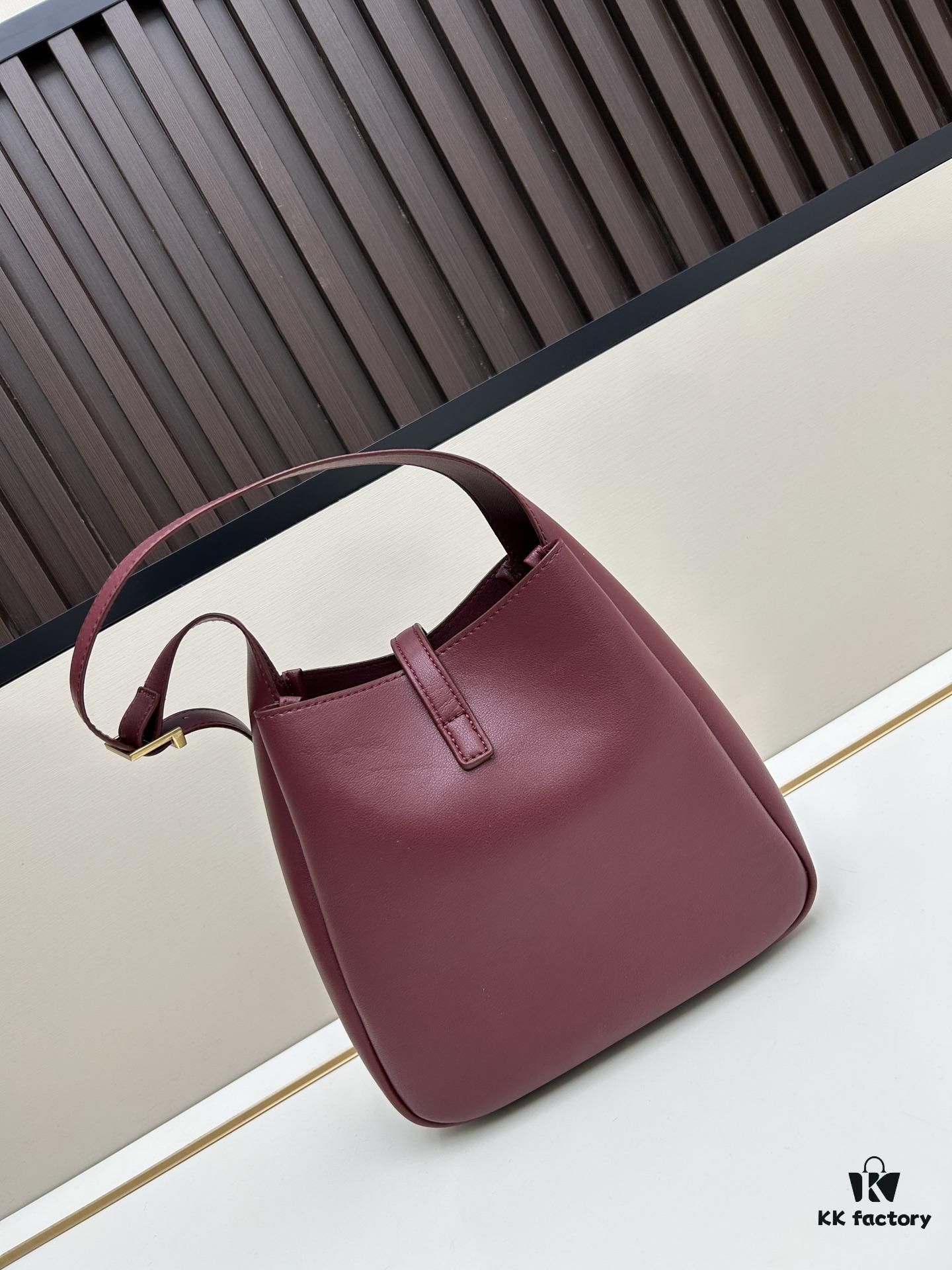 6930cb9a6e68136f4d9b0392 New YSL Shoulder Bag, Soft Lambskin, Spacious and Stylish, Black and Caramel Colors