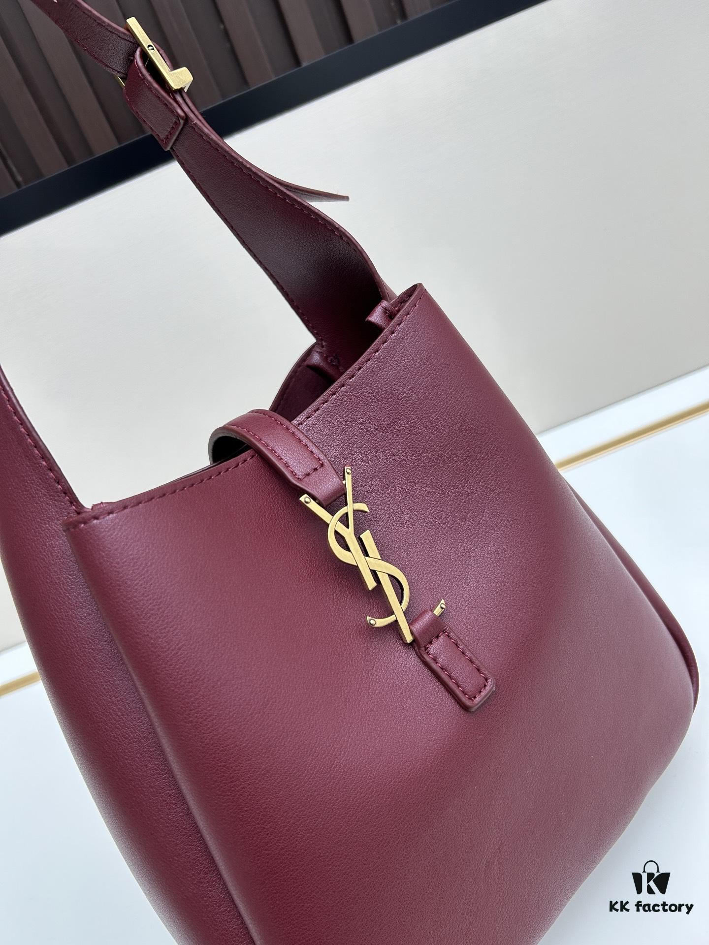 6930cb9b6e68136f4d9b0393 New YSL Shoulder Bag, Soft Lambskin, Spacious and Stylish, Black and Caramel Colors