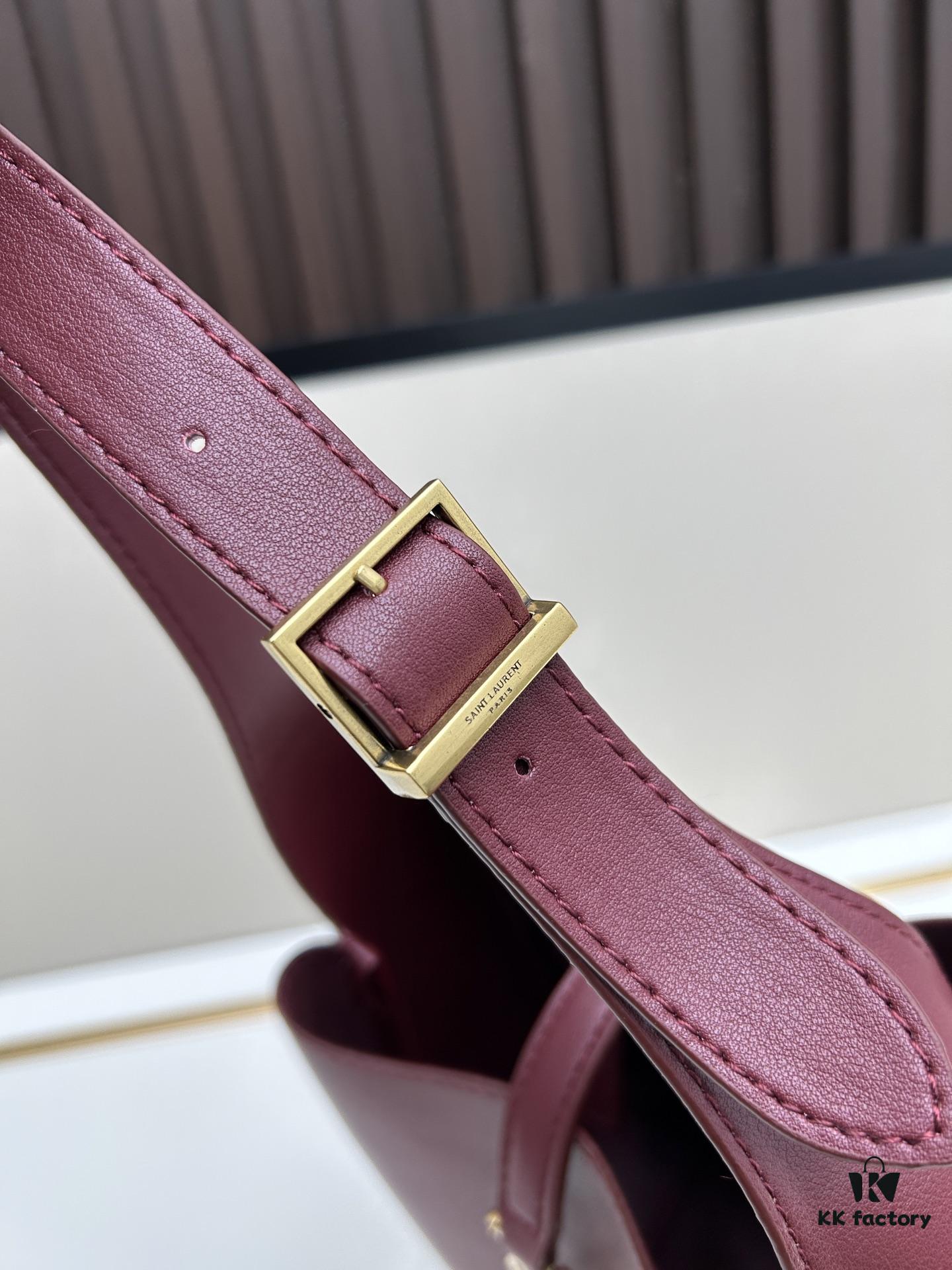 6930cb9d6e68136f4d9b0396 New YSL Shoulder Bag, Soft Lambskin, Spacious and Stylish, Black and Caramel Colors