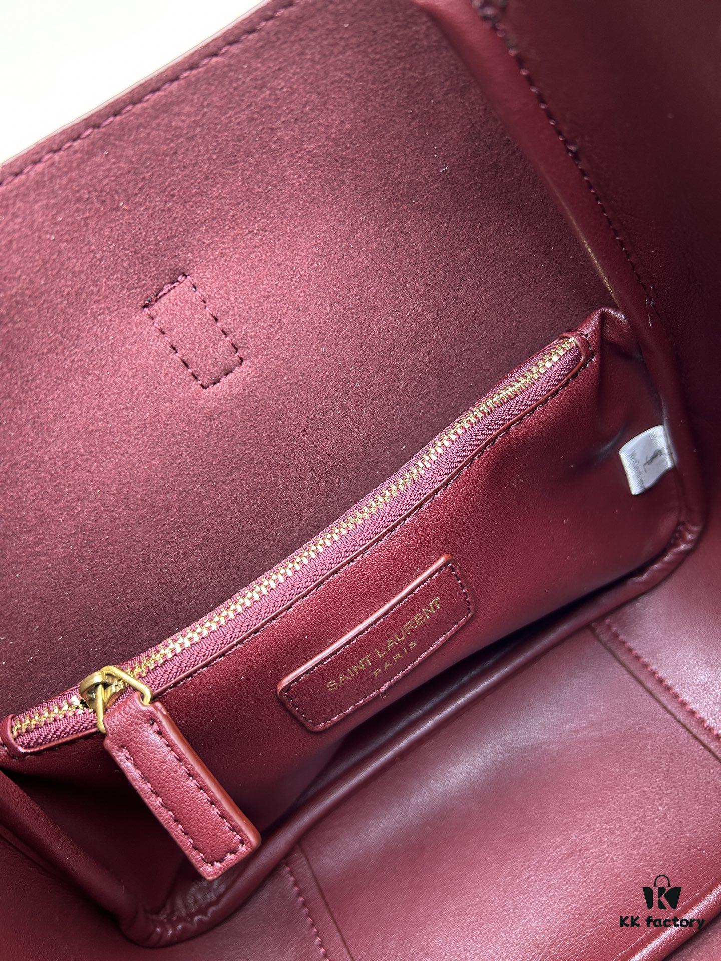 6930cb9d6e68136f4d9b0398 New YSL Shoulder Bag, Soft Lambskin, Spacious and Stylish, Black and Caramel Colors