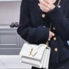6930cbaf6e68136f4d9b03ab New Arrival with Box YSL Sunset Chain Bag, Smooth Fine Grain Calfskin Leather