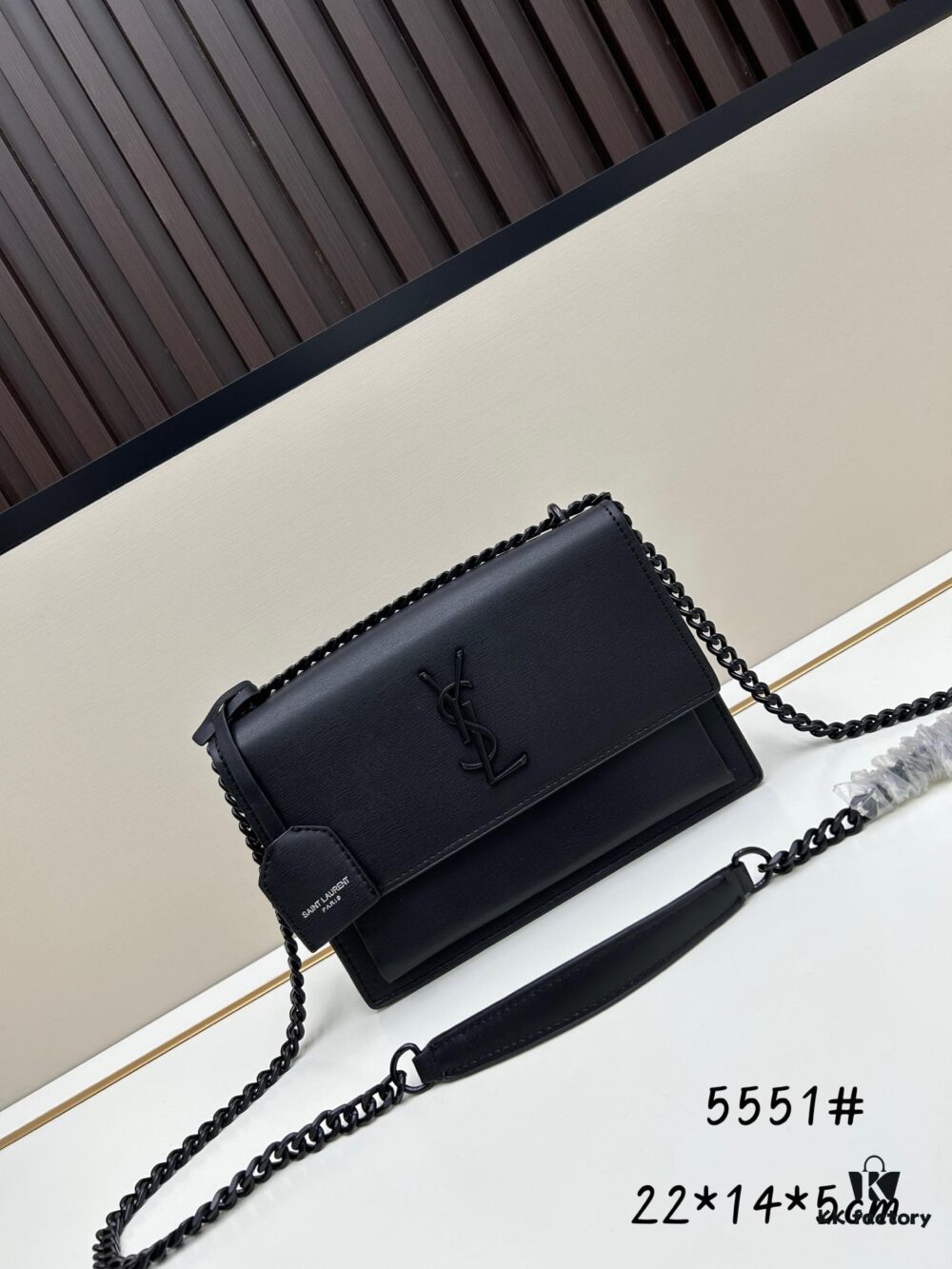 New Arrival with Box YSL Sunset Chain Bag, Smooth Fine Grain Calfskin Leather