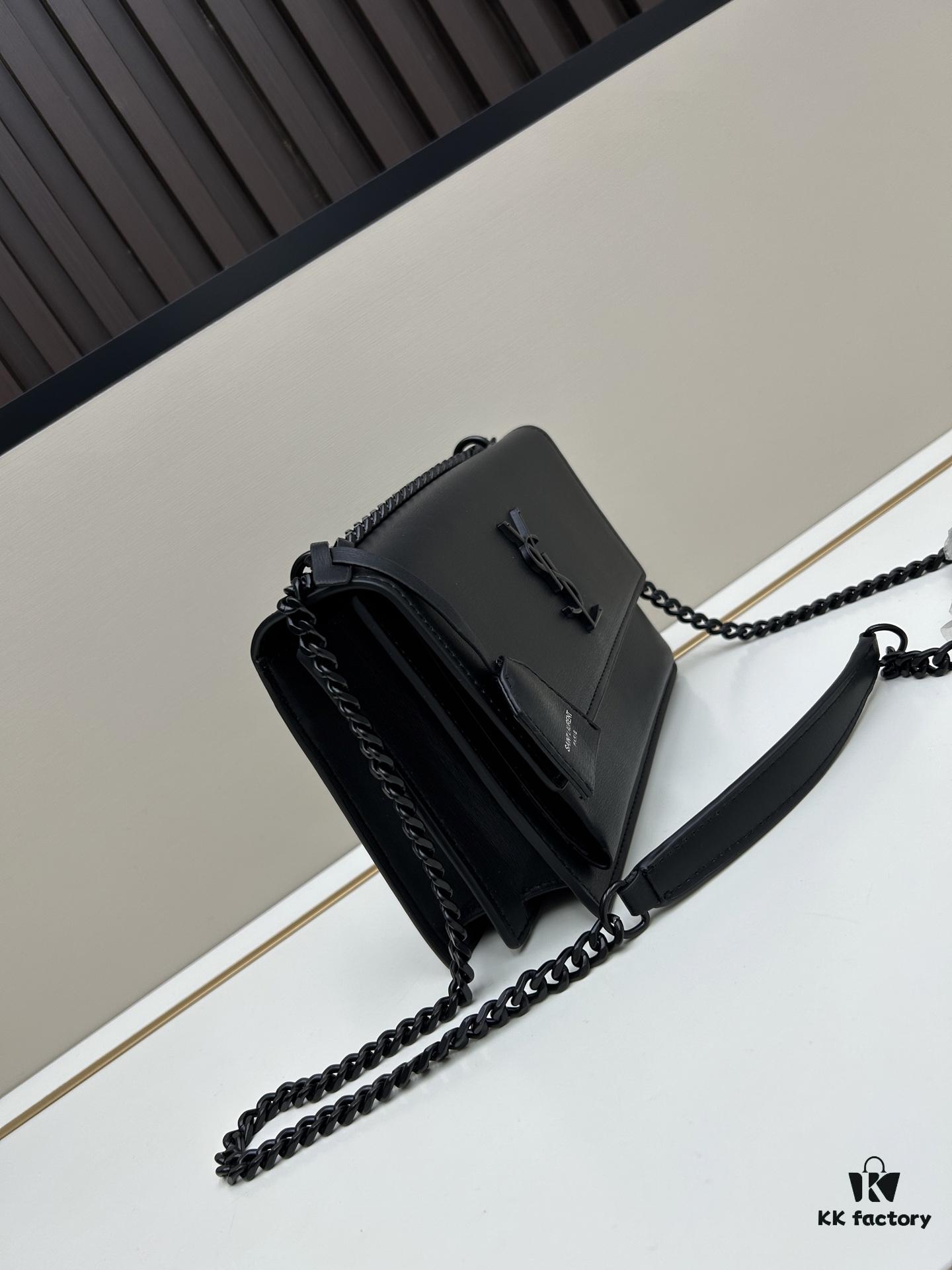 6930cbb26e68136f4d9b03af New Arrival with Box 💰 YSL Sunset Chain Bag, Smooth Fine Grain Calfskin