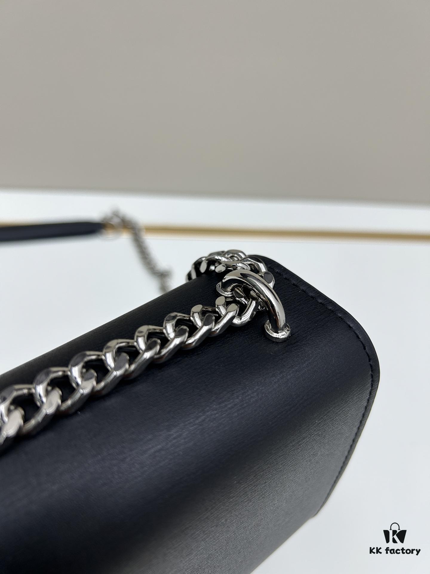 6930cbbb6e68136f4d9b03bc New Arrival with Box 💰 YSL Sunset Chain Bag, Smooth Fine Grain Calfskin