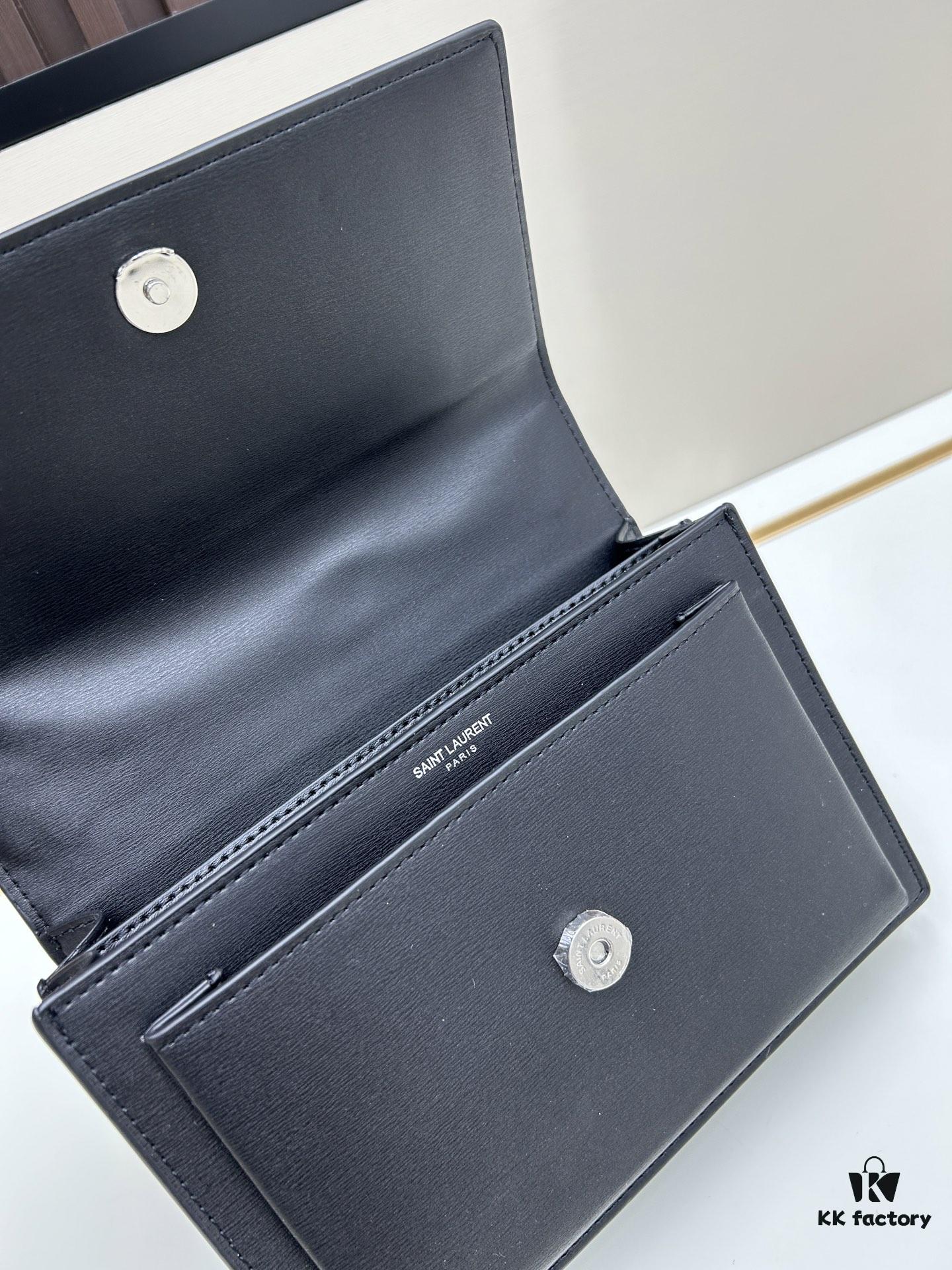6930cbbd6e68136f4d9b03bf New Arrival with Box 💰 YSL Sunset Chain Bag, Smooth Fine Grain Calfskin