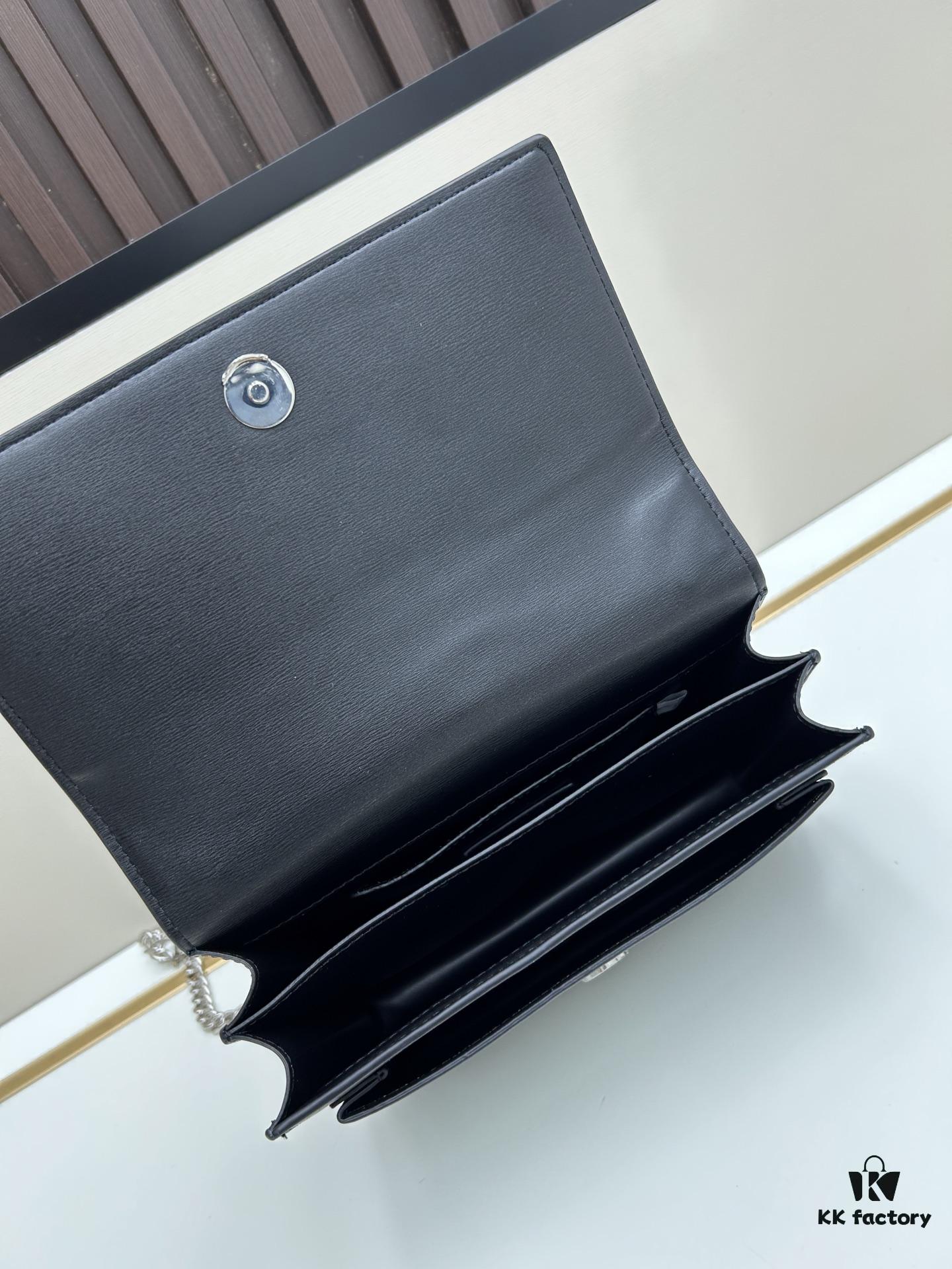 6930cbbf6e68136f4d9b03c3 New Arrival with Box 💰 YSL Sunset Chain Bag, Smooth Fine Grain Calfskin