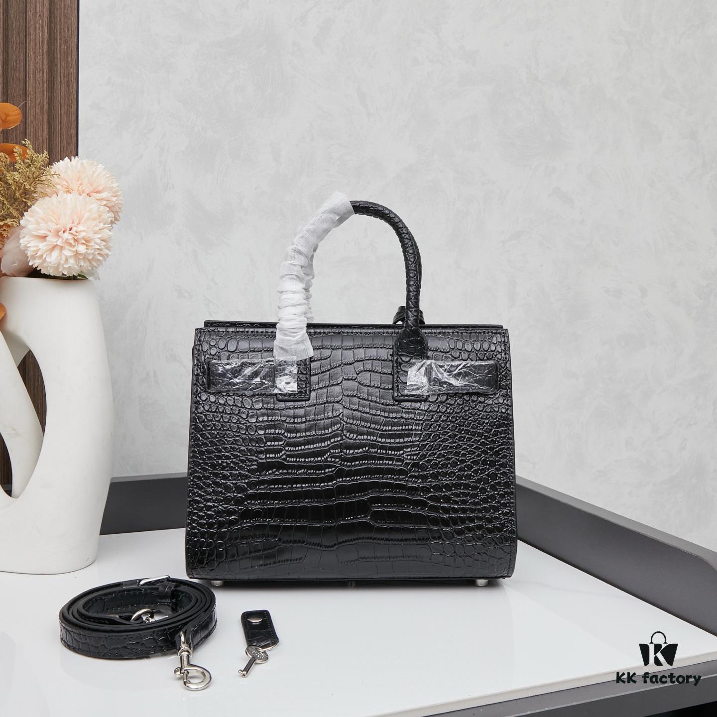 6930cc426e68136f4d9b0492 New Crocodile-Textured Bag | Rose's Streetwear Style, YSL's Iconic Kate Chain Bag