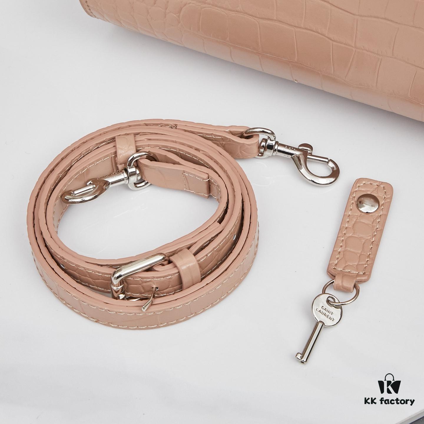 6930cc446e68136f4d9b0494 New Crocodile Pattern Bag Inspired by Rose's Street Style | YSL's Iconic Lookalike Chain Shoulder Bag