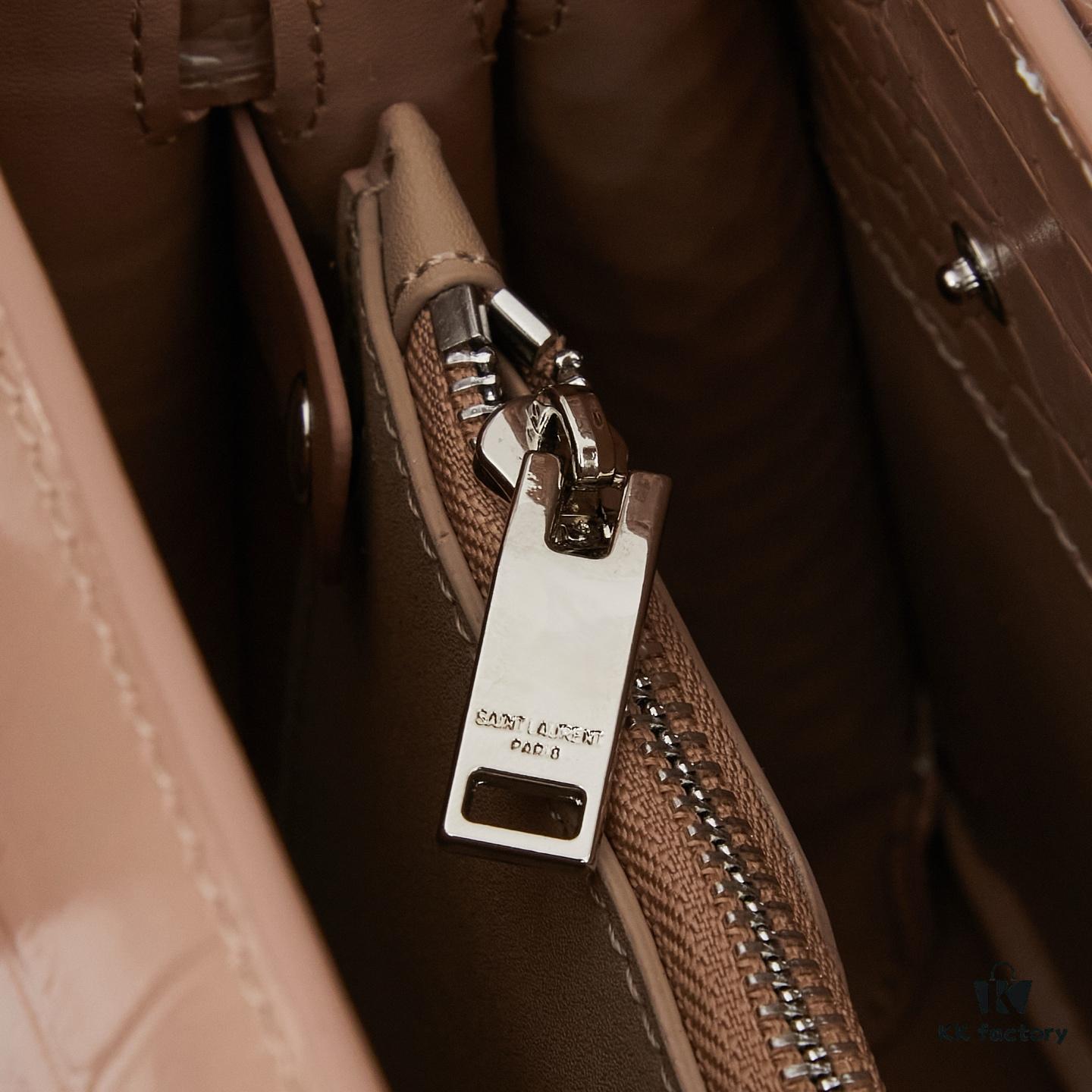 6930cc446e68136f4d9b0495 New Crocodile Pattern Bag Inspired by Rose's Street Style | YSL's Iconic Lookalike Chain Shoulder Bag