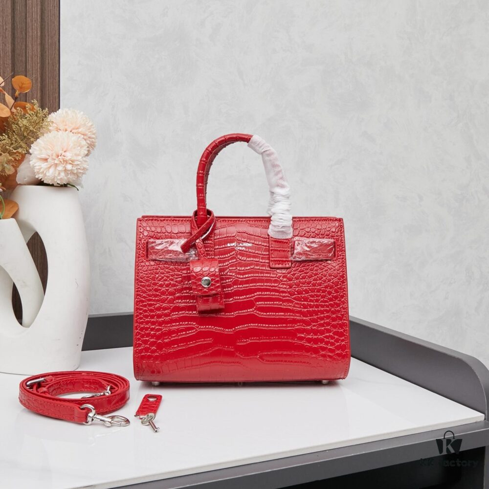 6930cc5f6e68136f4d9b04bb New Crocodile Texture Rose-Inspired Street Style Bag | YSL's Muse Favorite