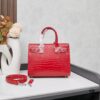 New Crocodile Texture Rose-Inspired Street Style Bag | YSL's Muse Favorite