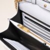 6930cc7a6e68136f4d9b04f1 Gold Chain Ball Pattern! Classic Best-Selling SAINT LAURENT Front Flip Leather Wallet with Detachable Metal Chain, Interlocking YSL Logo, Jacquard Quilted Stitching