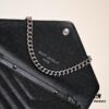 6930cc7d6e68136f4d9b04f7 Silver Chain Ball Pattern! Classic Best-Selling SAINT LAURENT Front Flip Leather Wallet with Detachable Metal Chain, Interlocking YSL Logo, Jacquard Embossed Stitching