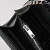 6930cc7d6e68136f4d9b04f8 Silver Chain Ball Pattern! Classic Best-Selling SAINT LAURENT Front Flip Leather Wallet with Detachable Metal Chain, Interlocking YSL Logo, Jacquard Embossed Stitching