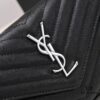 6930cc7e6e68136f4d9b04fa Silver Chain Ball Pattern! Classic Best-Selling SAINT LAURENT Front Flip Leather Wallet with Detachable Metal Chain, Interlocking YSL Logo, Jacquard Embossed Stitching