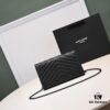 6930cc7f6e68136f4d9b04fe Black Quilted SAINT LAURENT Flap Wallet with Detachable Chain