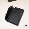 6930cc7f6e68136f4d9b04ff Black Quilted SAINT LAURENT Flap Wallet with Detachable Chain
