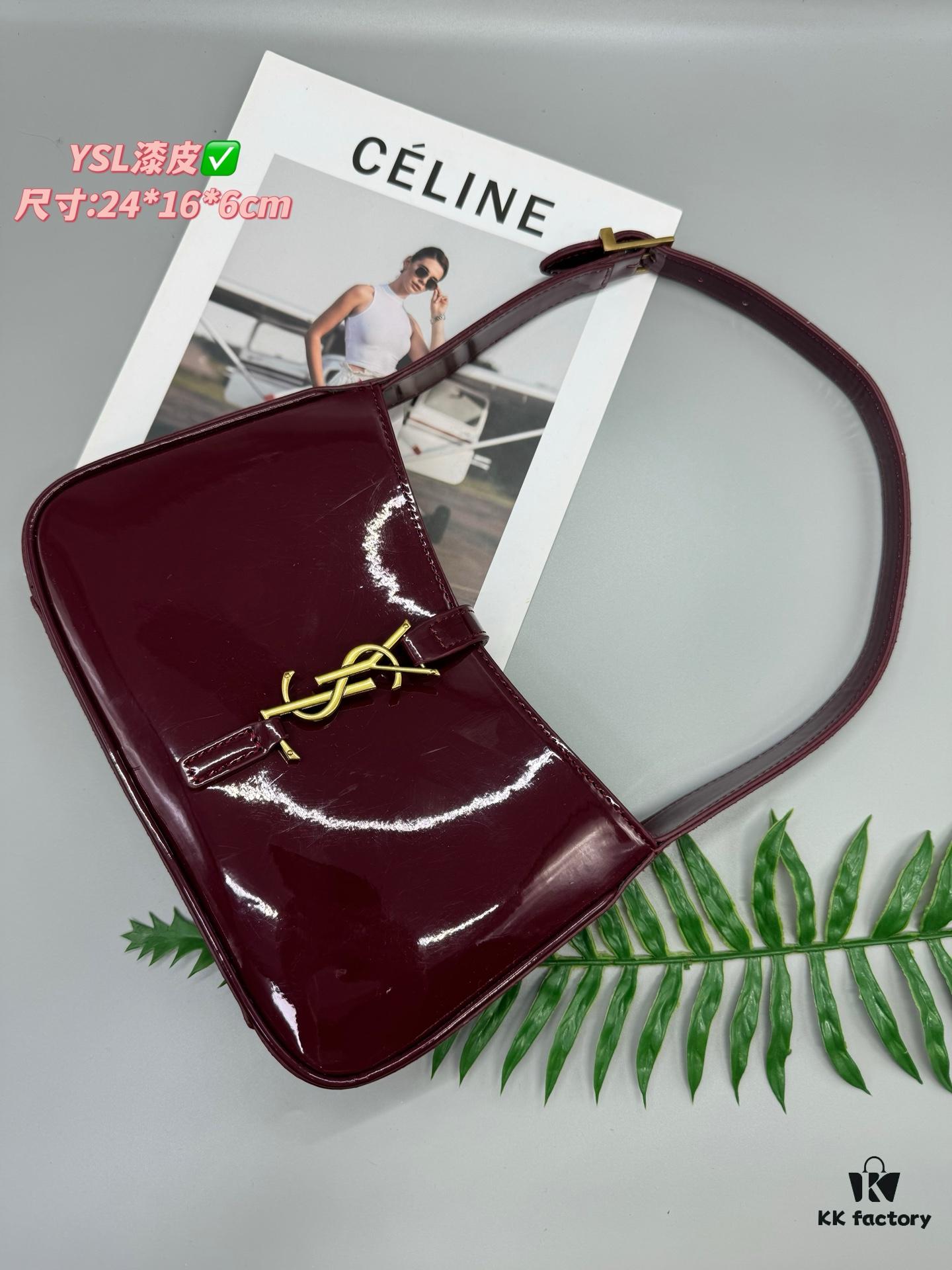 6930cc926e68136f4d9b0523 YSL Patent Leather Crossbody Bag