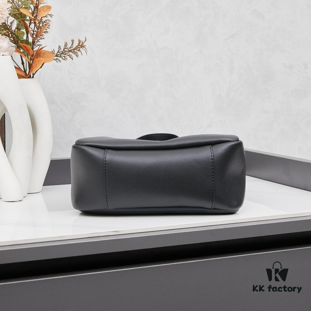 6930ccbe6e68136f4d9b0571 New YSL Shoulder Bag, Soft and Stylish in Black and Caramel