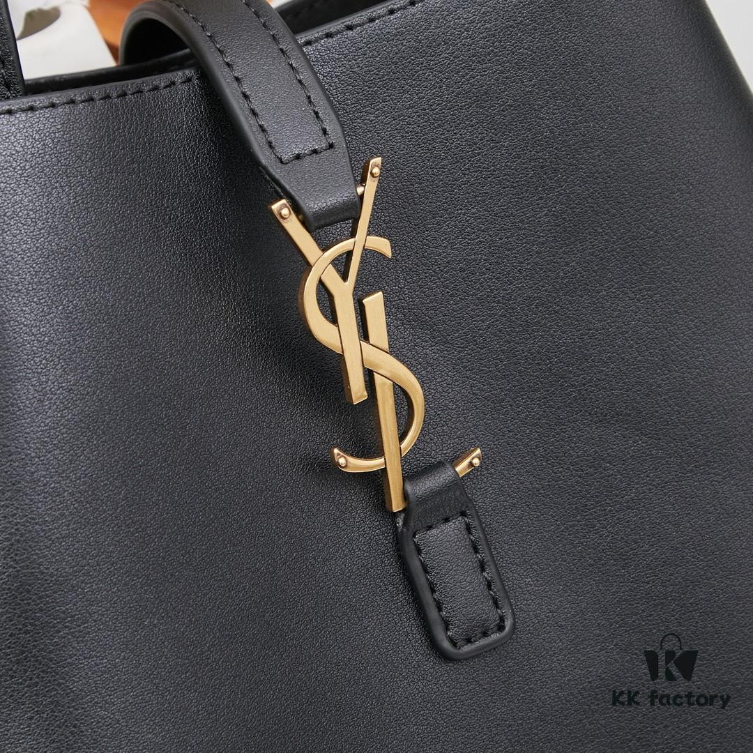 6930ccbe6e68136f4d9b0572 New YSL Shoulder Bag, Soft and Stylish in Black and Caramel