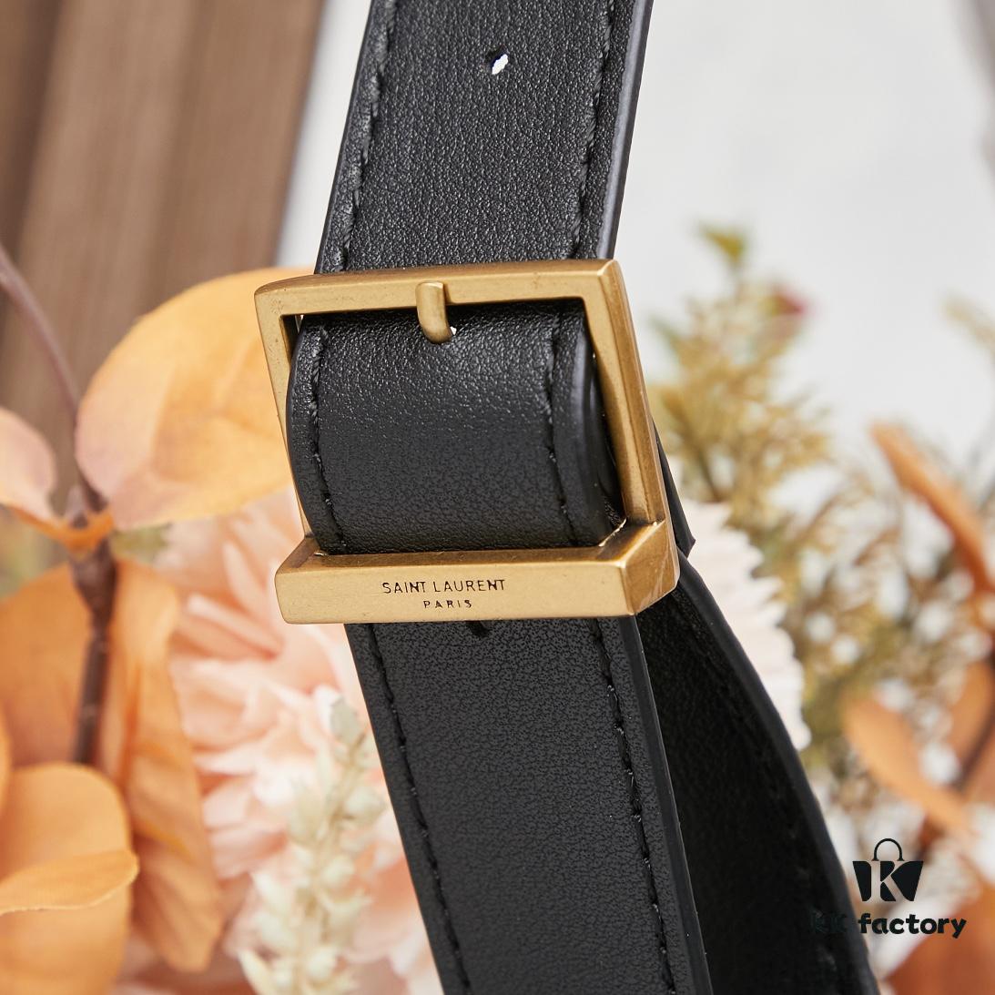 6930ccbe6e68136f4d9b0573 New YSL Shoulder Bag, Soft and Stylish in Black and Caramel