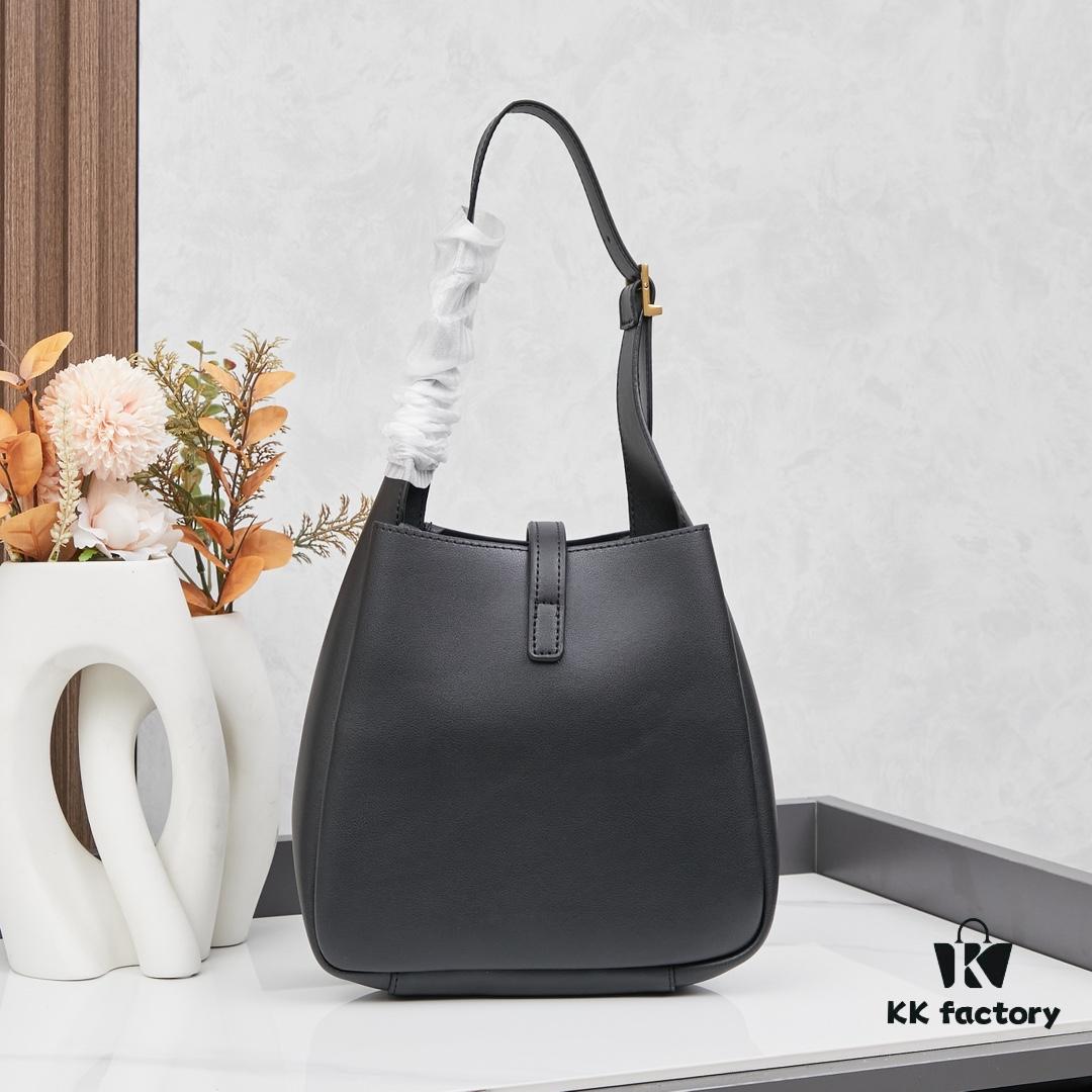 6930ccc16e68136f4d9b0577 New YSL Shoulder Bag, Soft and Stylish in Black and Caramel