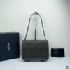 Large Soft Grained Leather Handbag with Classic YSL Logo