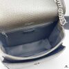 Large Soft Grained Leather Handbag with Classic YSL Logo