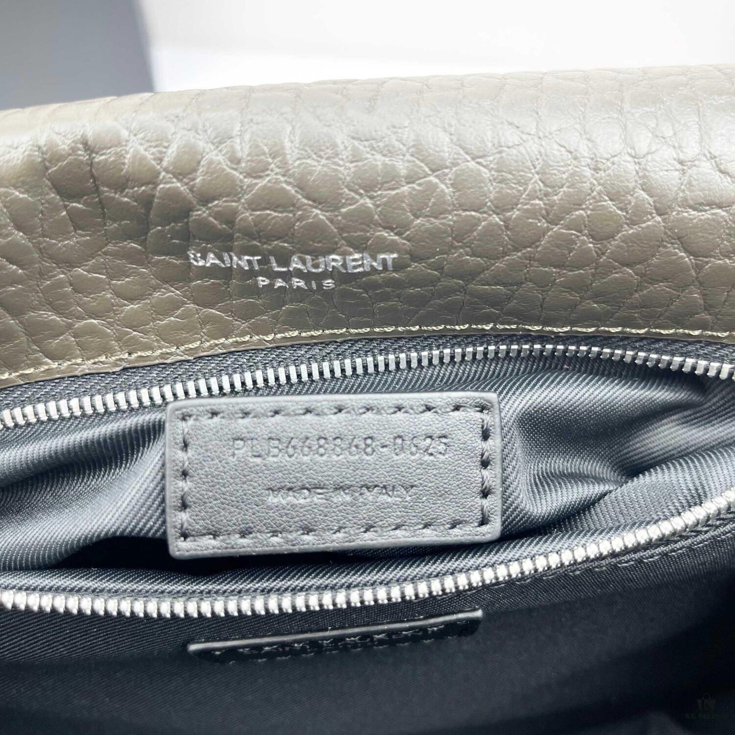 Large Soft Grained Leather Handbag with Classic YSL Logo