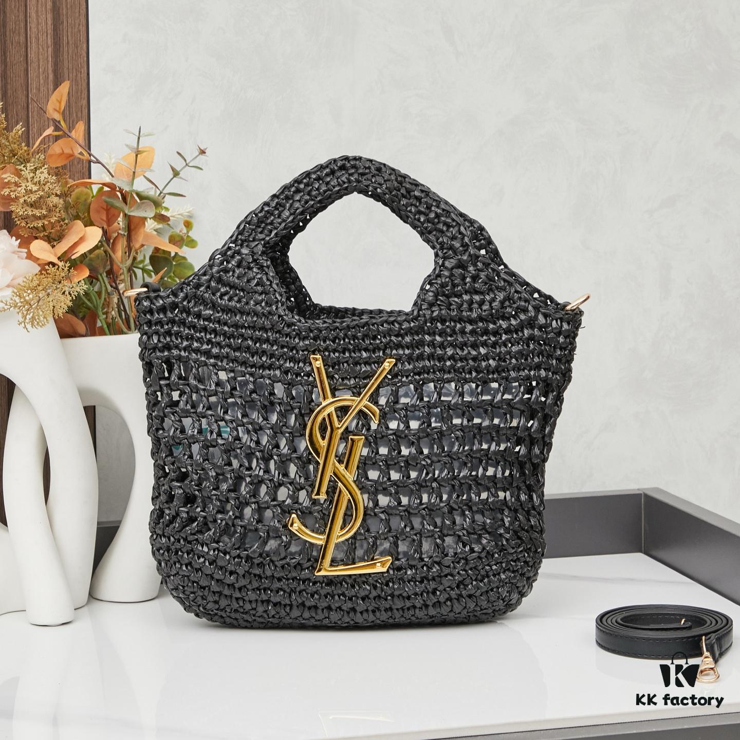 6930cd026e68136f4d9b05cc New Mini YSL Icare in Raffia – Elegance and Care Combined
