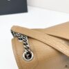 Large Soft Grained Leather Handbag with Classic YSL Logo