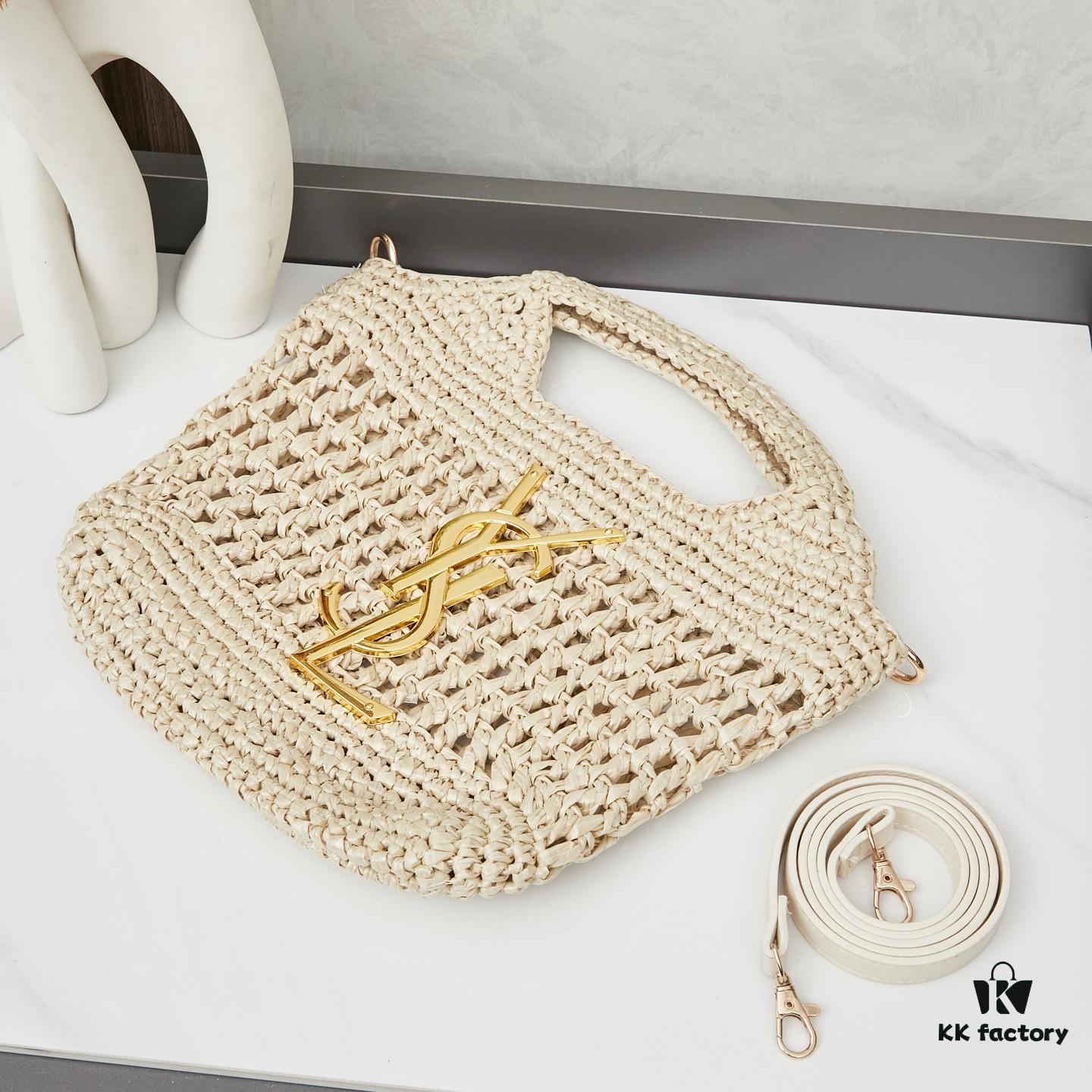 6930cd116e68136f4d9b05e7 New Mini YSL Icare in Raffia – Elegant Fusion of Craftsmanship and Love