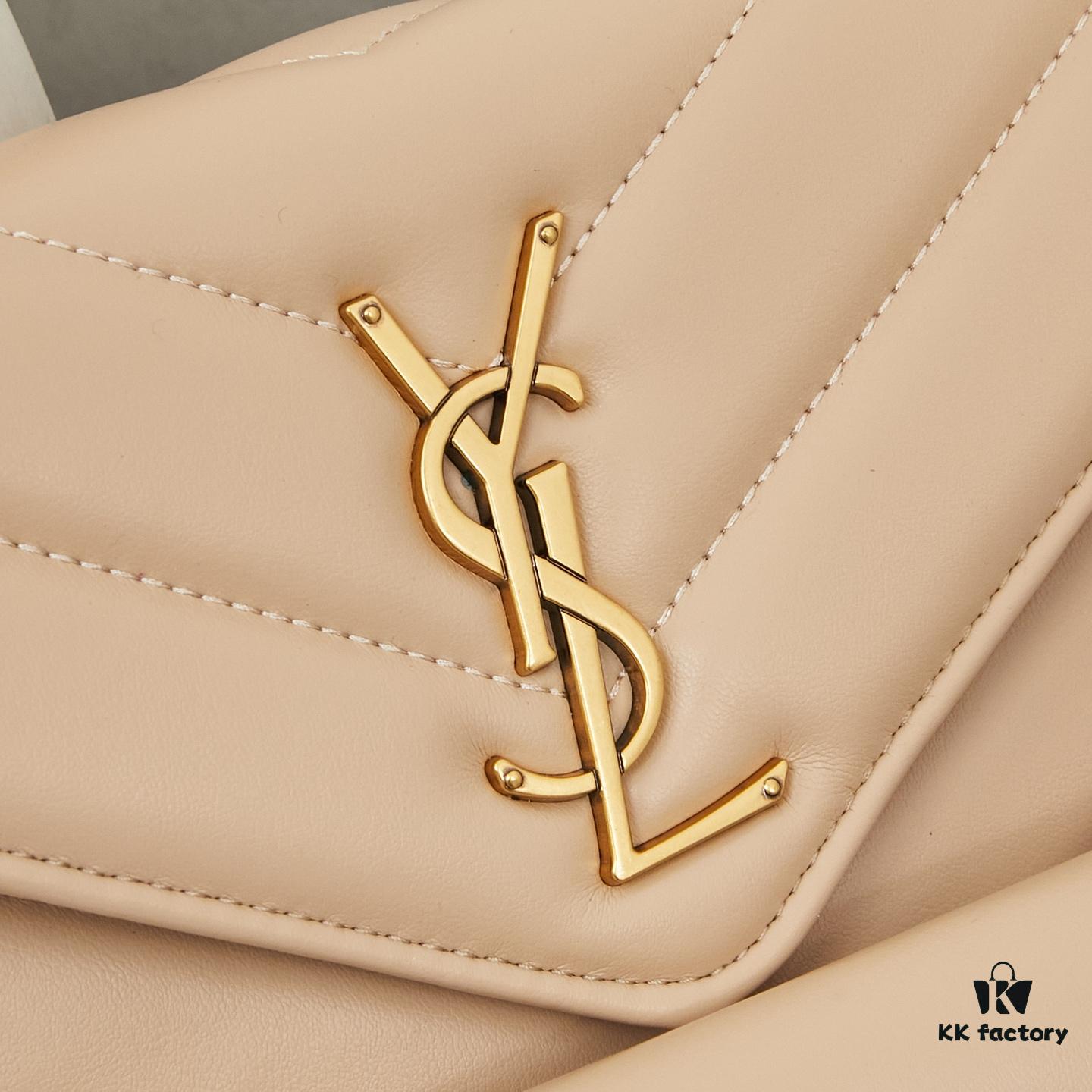 6930cd206e68136f4d9b05fe New Small YSL Saint Laurent LouLou Box Bag with Box - Shiny Coated Lambskin