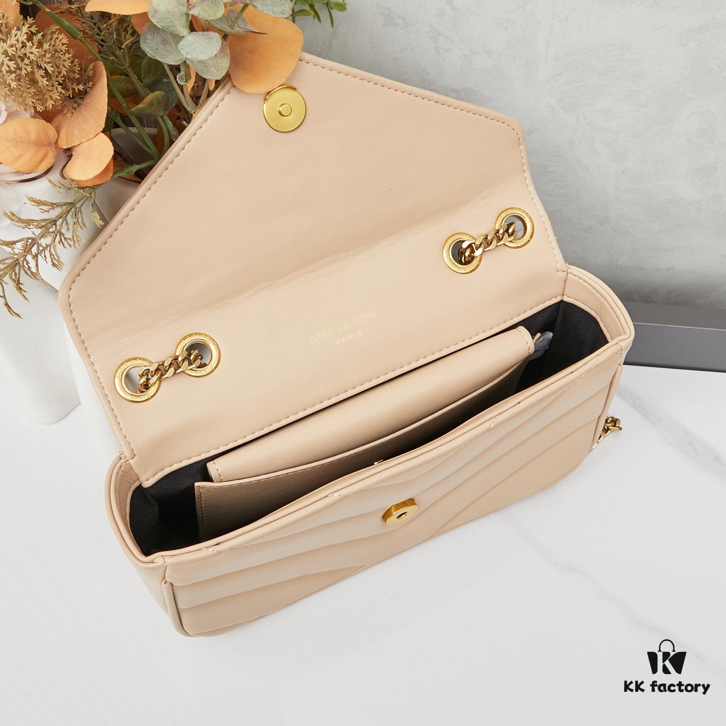 6930cd236e68136f4d9b0602 New Small YSL Saint Laurent LouLou Box Bag with Box - Shiny Coated Lambskin