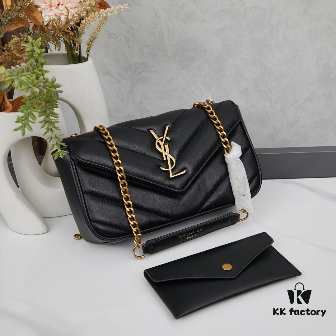 6930cd286e68136f4d9b060e New Small YSL Saint Laurent LouLou Square Bag with Box