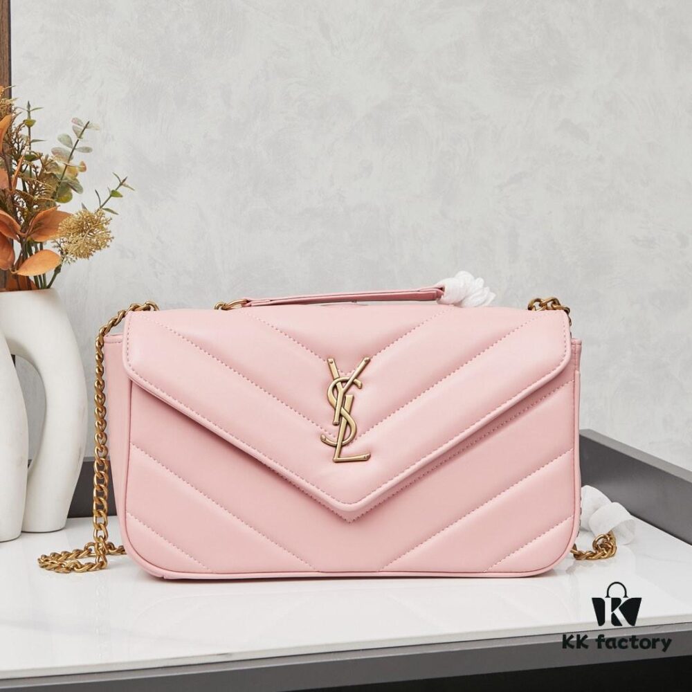 6930cd2d6e68136f4d9b0617 New Large YSL Saint Laurent LouLou Box Bag - Shiny Coated Lambskin with Box and Cardholder