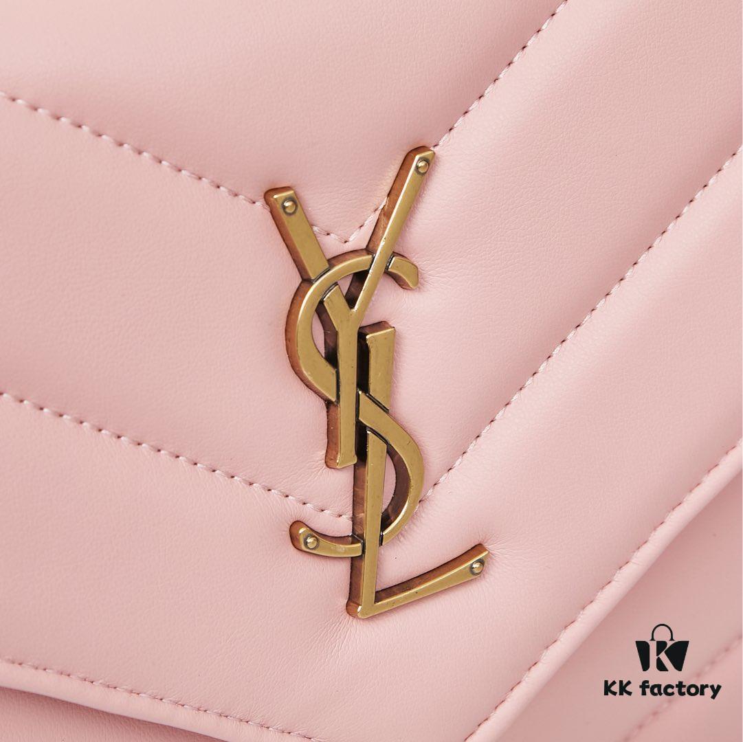 6930cd2d6e68136f4d9b061a New Large YSL Saint Laurent LouLou Box Bag - Shiny Coated Lambskin with Box and Cardholder